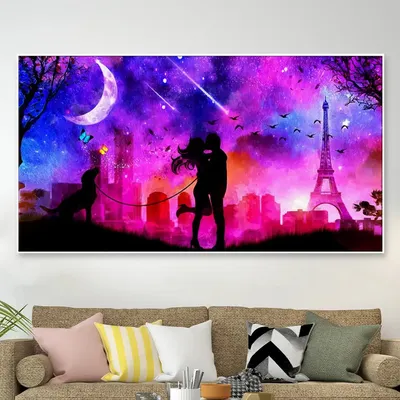 Romantic Couple Beautiful Design Canvas Printed Painting