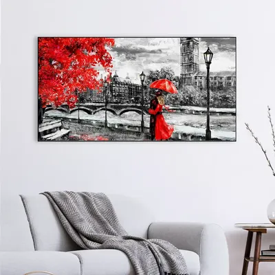 Romantic Love Couple Canvas  Wall Hanging