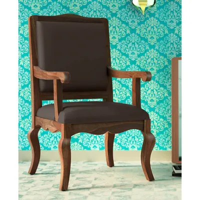 Royal Designer Aesthetic Teak Wood Arm Chair