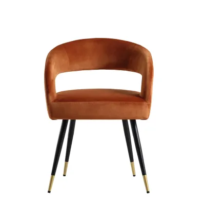 Rustic Ember Velvet Accent Chair
