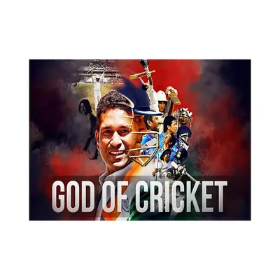 Sachin Tendulkar God of Cricket  Wall Poster