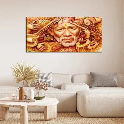 Sai Baba Devotional Canvas  Wall Painting