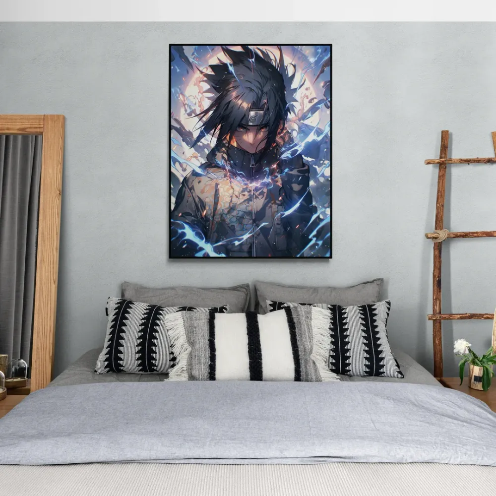 Sasuke Uchiha Naruto Uzumaki Anime Canvas Wall Painting