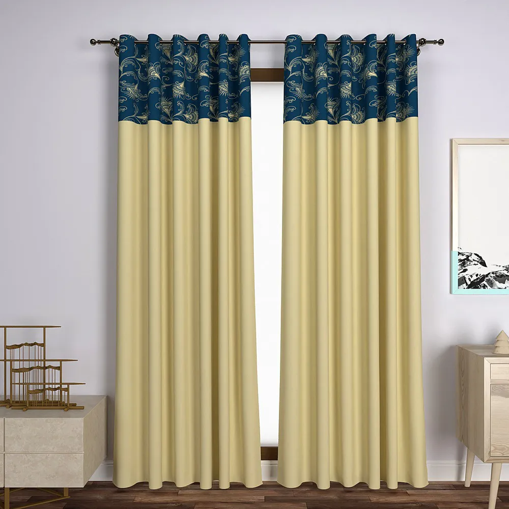 Sea Green & Cream Semi-Designer Door Curtain