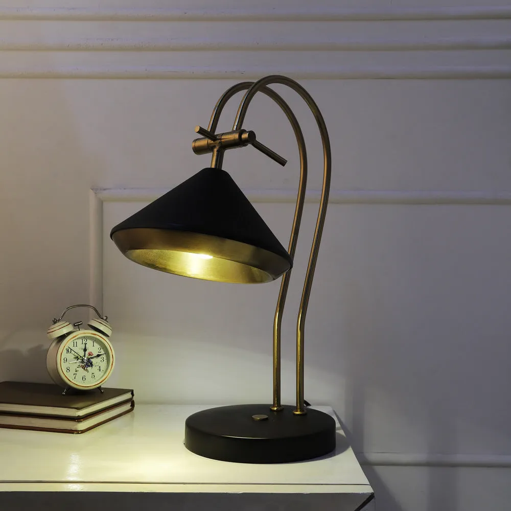 "Shelby" Adjustable Golden Table Lamp