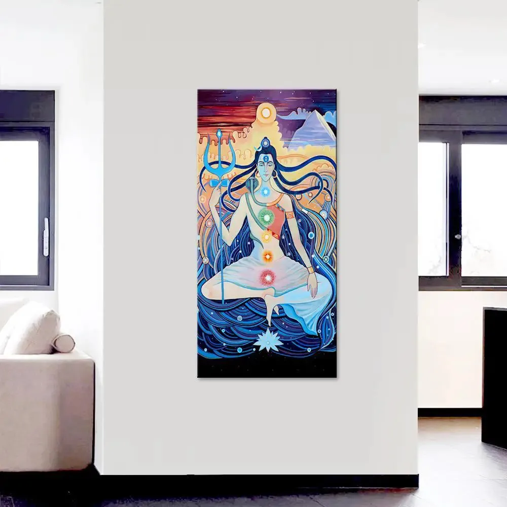 Shiva Shakti Yoga Canvas Printed Wall Painting