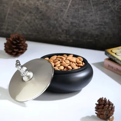 Small-Sized Black Decorative Box for Home Decor