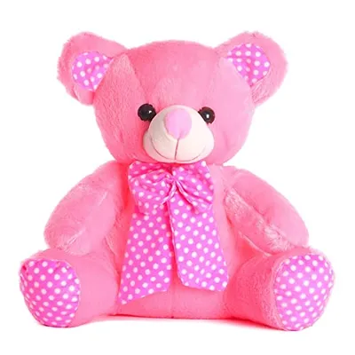 Soft Mushy Polka Bow Tie Teddy Bear