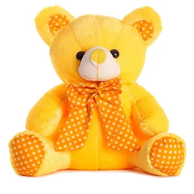 Soft Mushy Polka Bow Tie Teddy Bear