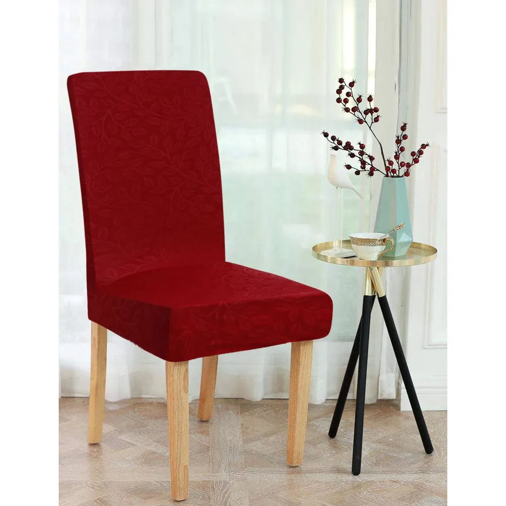 Solid Stretchable Red Spandex Chair Cover