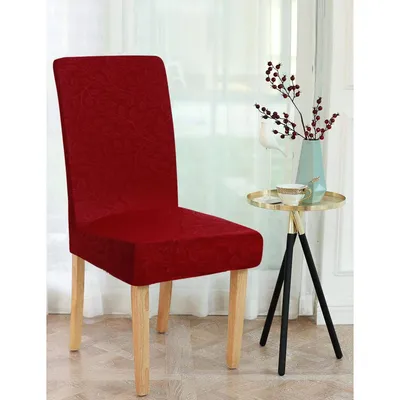 Solid Stretchable Red Spandex Chair Cover