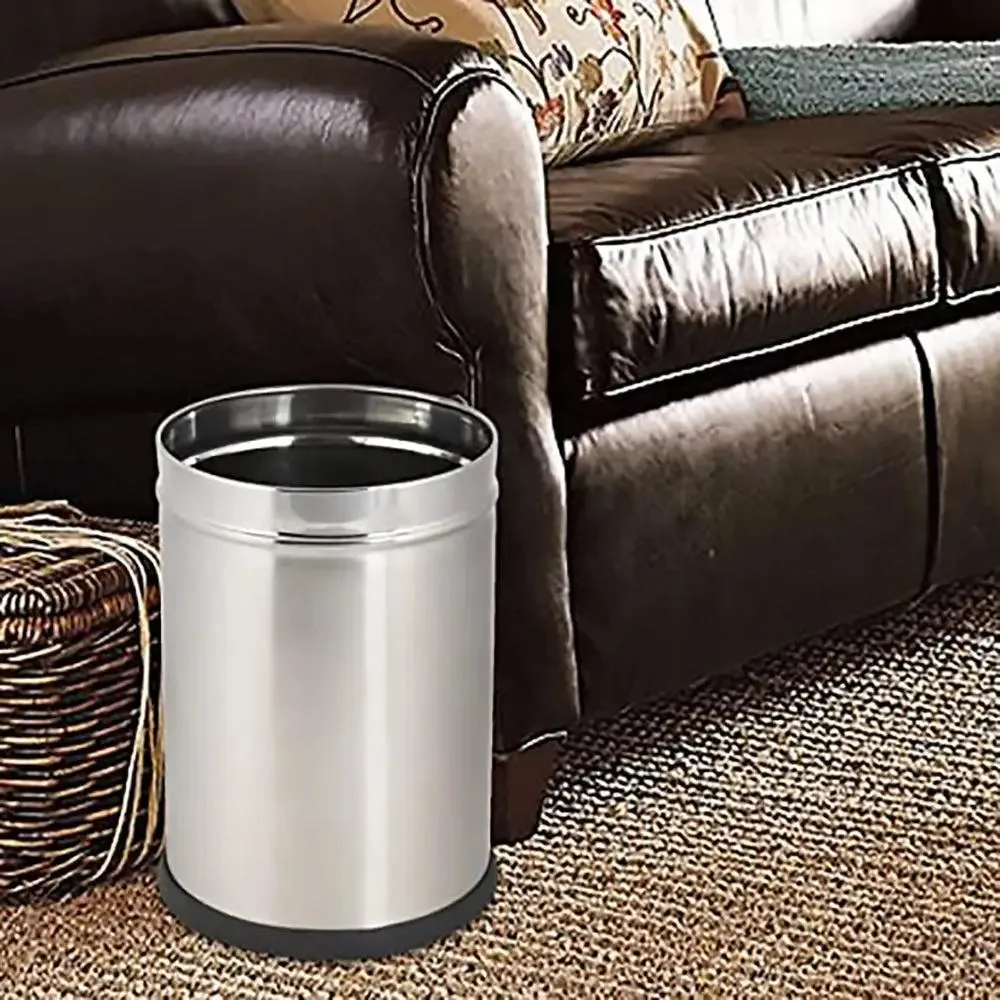 Stainless Steel Solid Open Dustbin / Trash Can 5 Lt