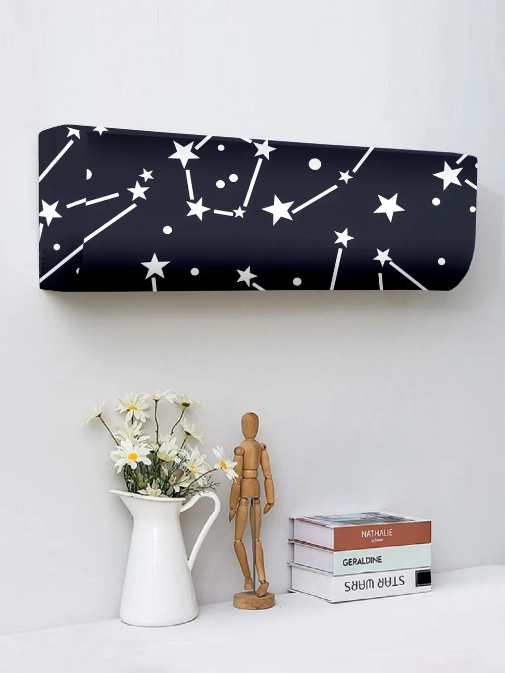 Star Constilation Printed Black Split Ac Cover