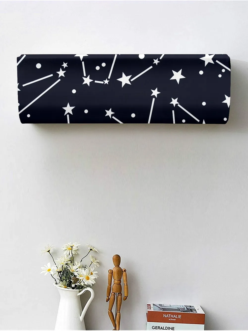 Star Constilation Printed Black Split Ac Cover