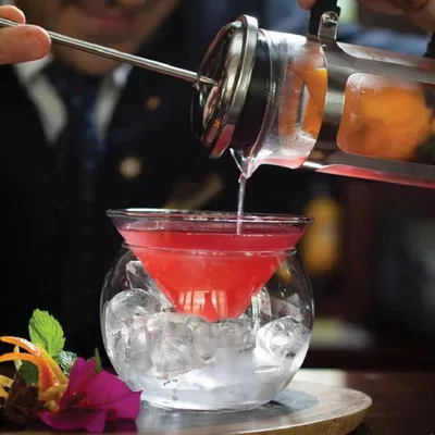 Stemless Martini Chiller Glass