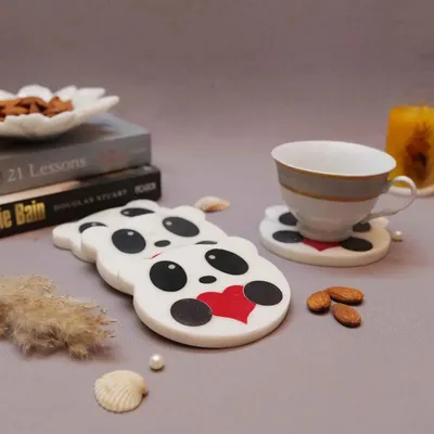 Stunning Marble & Semi Precious Stone Coaster Set