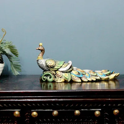 Stunning Peacock Table Accent for Bedroom/Living Area