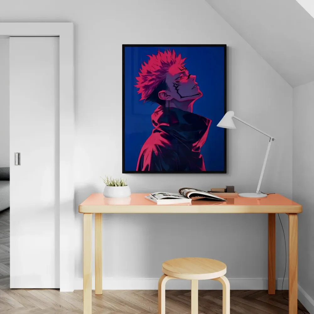 Sukuna Red Jujutsu Kaisen Anime Canvas Wall Painting