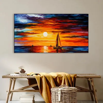 Sunset Natural Scenery Big Panoramic Canvas Wall Painting
