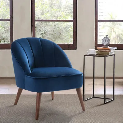 Super Cushiony Thick Blue Lounge Chair