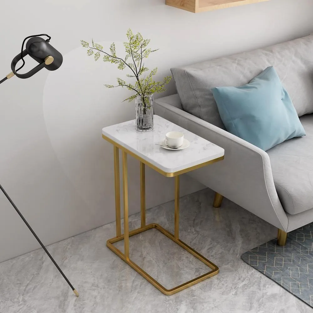Suspended Styler Golden Metallic Side Table