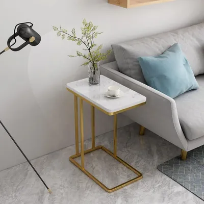 Suspended Styler Golden Metallic Side Table