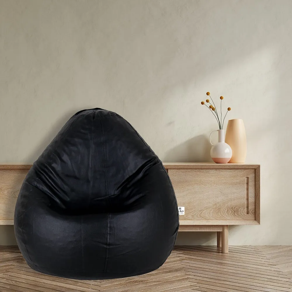 Tear Drop Designed Black Bean Bag Cover  (L,XL,XXL,XXXL, Jumbo)