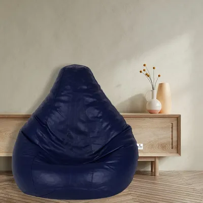 Tear Drop Designed Blue Bean Bag Cover  (L,XL,XXL,XXXL, Jumbo)