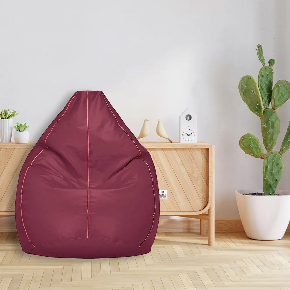 Tear Drop Designed Rich Pink Bean Bag Cover  (L,XL,XXL,XXXL, Jumbo)