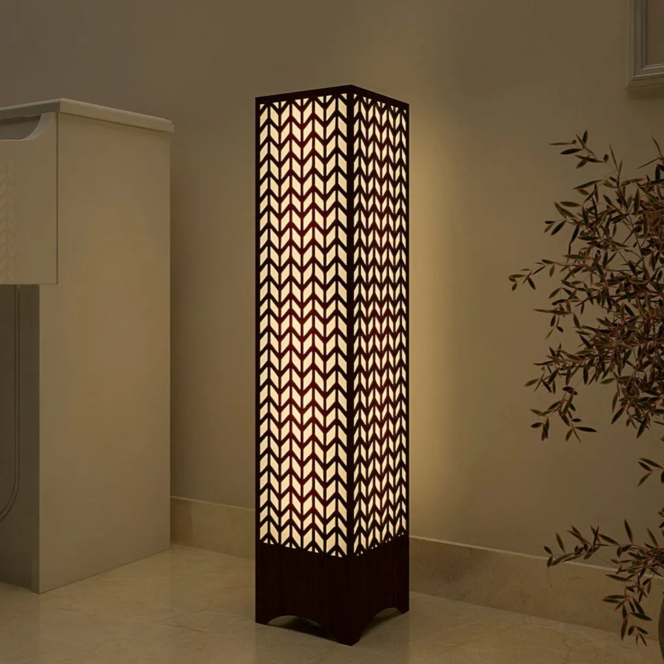 The Chevron Designer Wood Floor Lamp / Floor Light / Modern Lamp