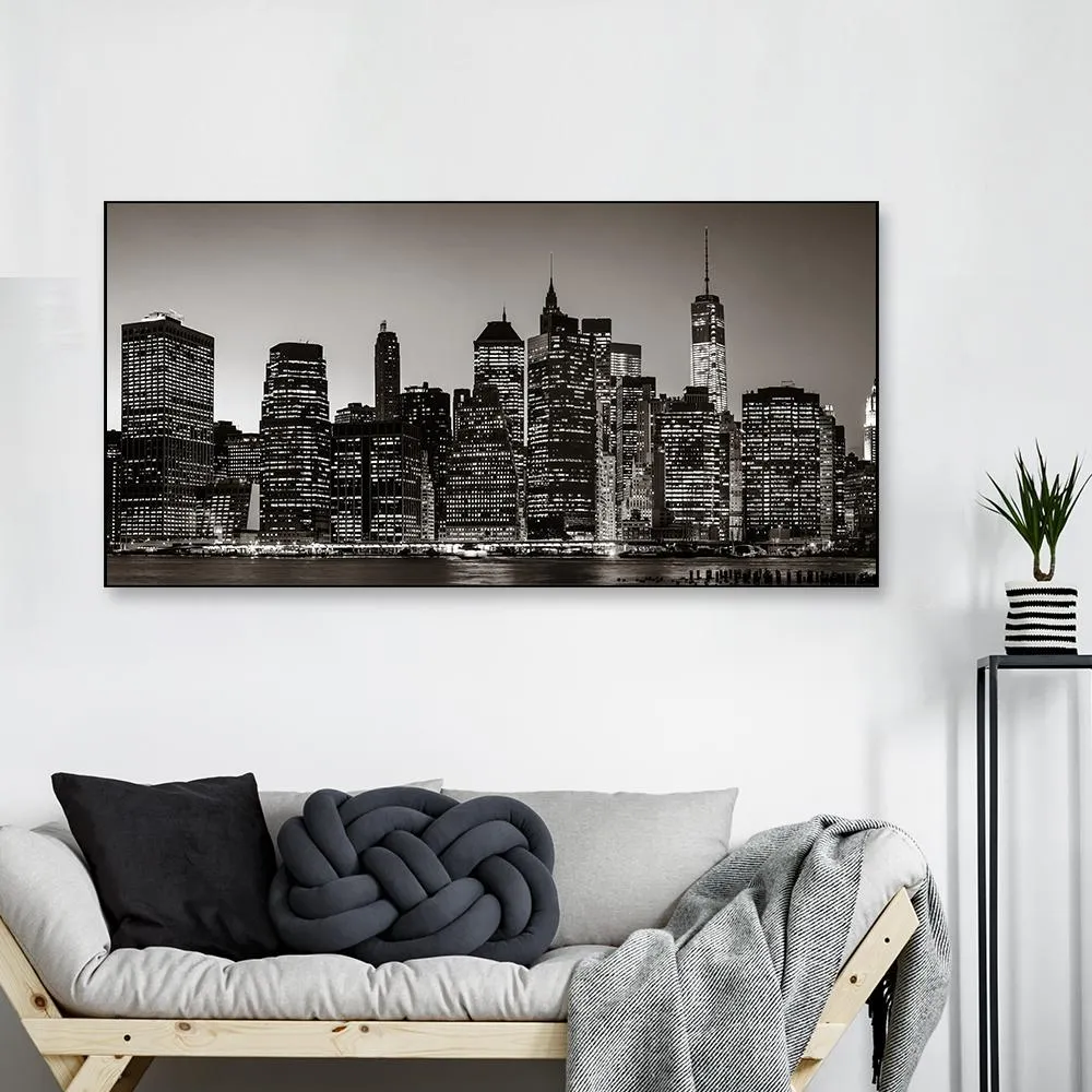 The Manhattan’s Night View Framed Wall Art