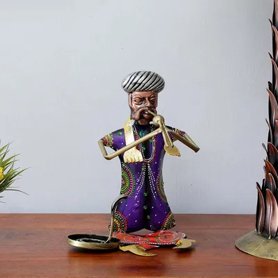 The Snake Charmer Rajasthani Art Human Figurine / Showpiece