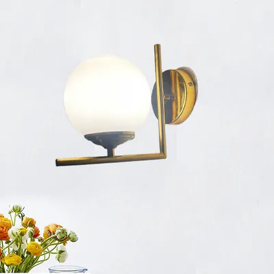 The White Globe Wall Sconce