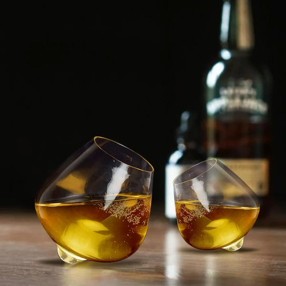 Tilted Art Whisky Glass