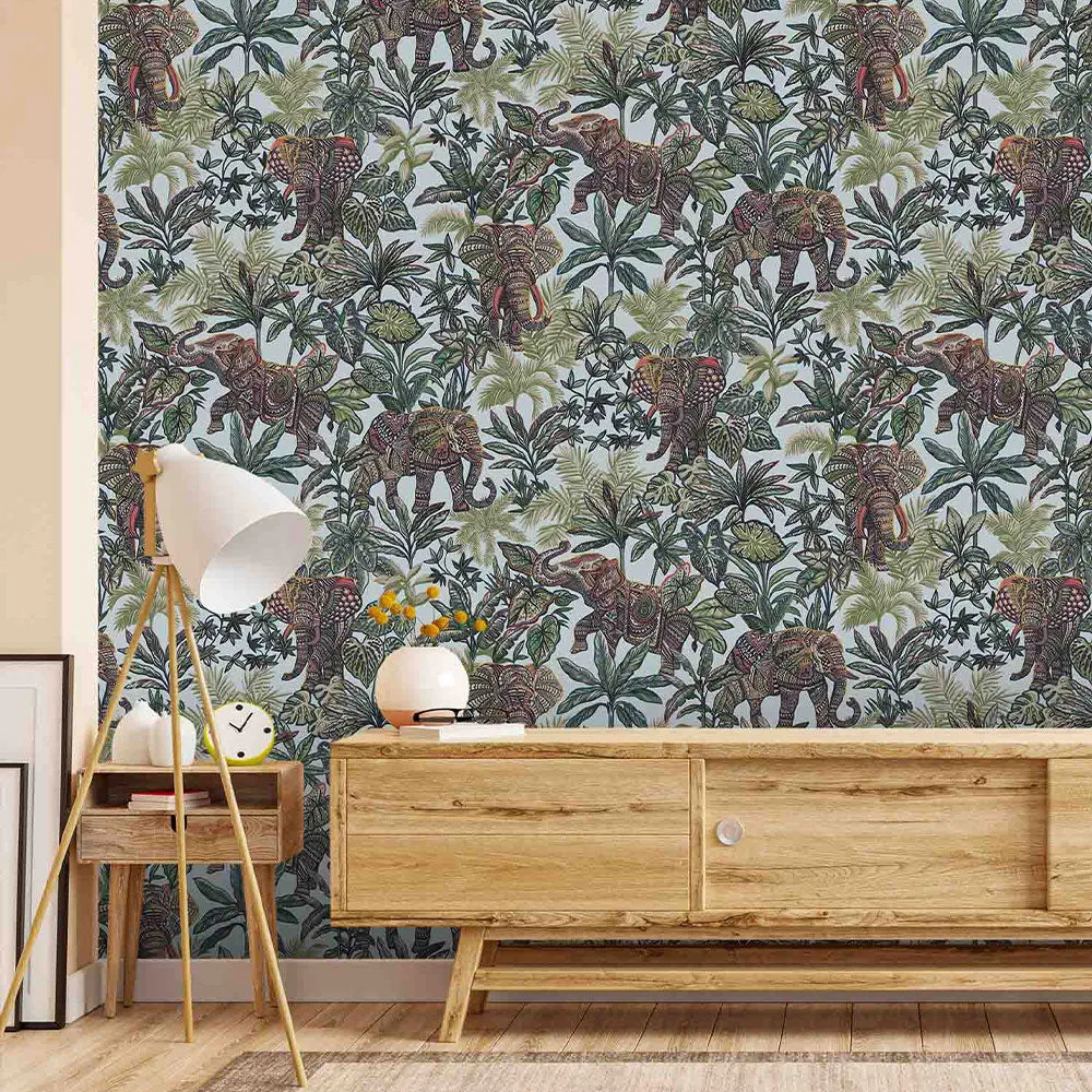 Tusker Trail Textured Premium Wallpaper- Paradise Collection