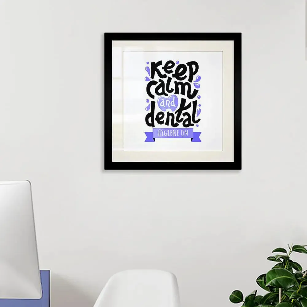 Typographic Quirky Framed Wall Art for Dentist's Office