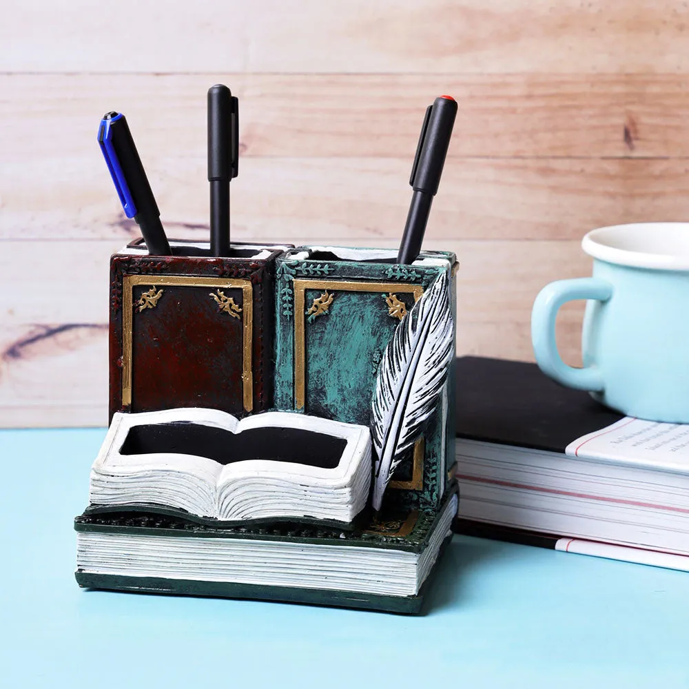 Vintage Motif  Maroon Writer's Desk Organizer