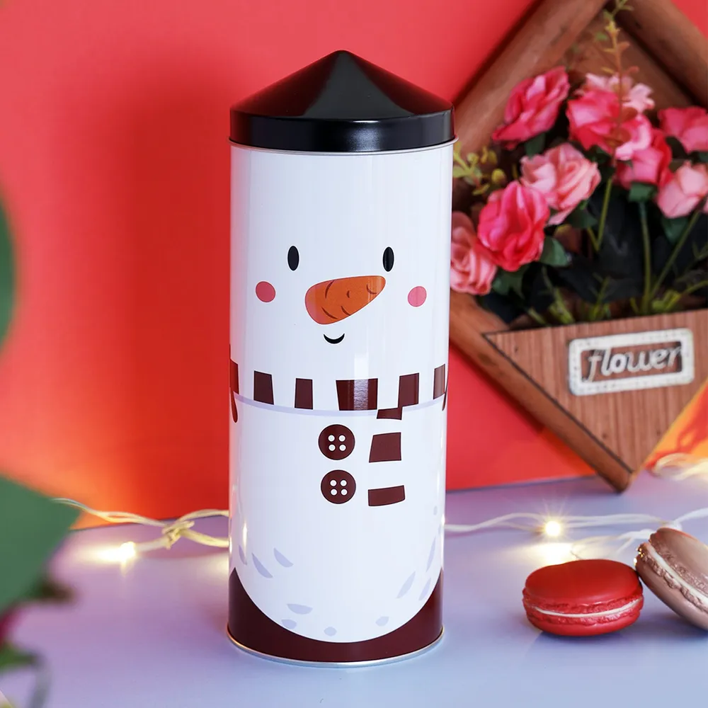Vintage Snowman Designer Trinket Tower