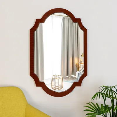Vintage Victorian Era-inspired Wooden Wall Mirror (Available in Multiple Finishes)