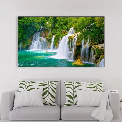 Waterfall Jungle Nature Scenery Canvas  Wall Painting