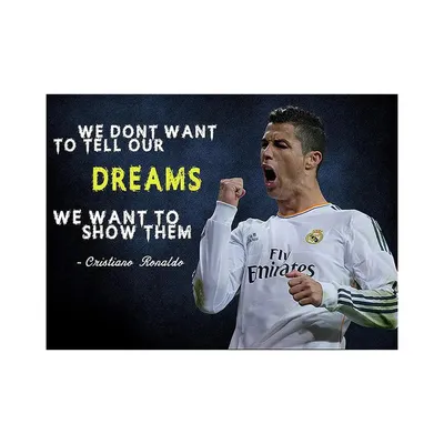 We Don't Want to Tell Our Dreams Cristiano Ronaldo Poster
