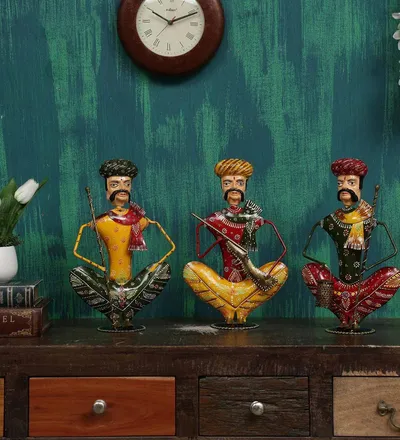 West Indian Musicians Rajasthani Art Human Figurines / Showpiece