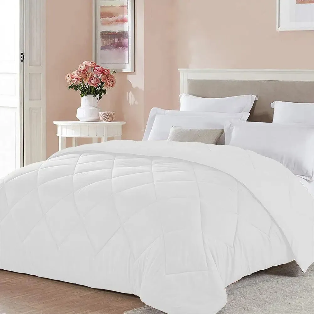 White Densely Quilted Single Bed Comforter