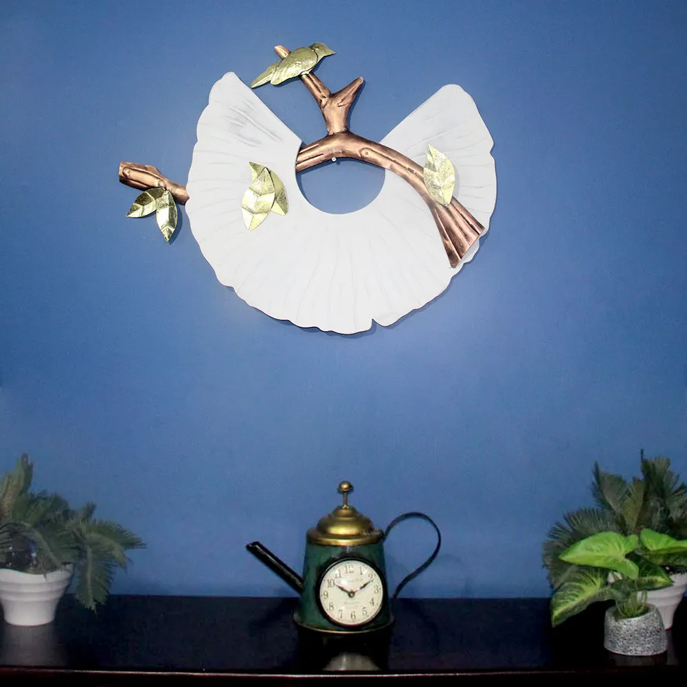 White Wrought Iron Birdie Metallic Wall Art Decor