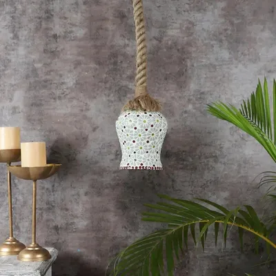 Yello Flower Mosaic Rope Hanging Light