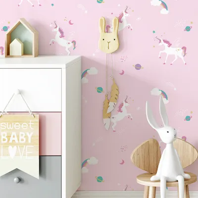 WallMantra Premium Pink Fantasy Land Wall Mural